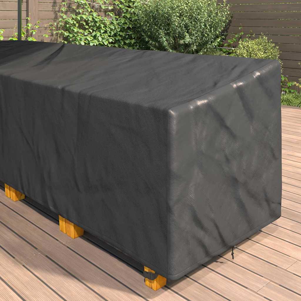Gartenmöbelabdeckung Schwarz 286 x 222 x 80 cm 420D-Gewebe