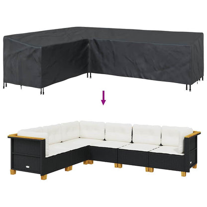 Gartenmöbelabdeckung Schwarz 286 x 222 x 80 cm 420D-Gewebe