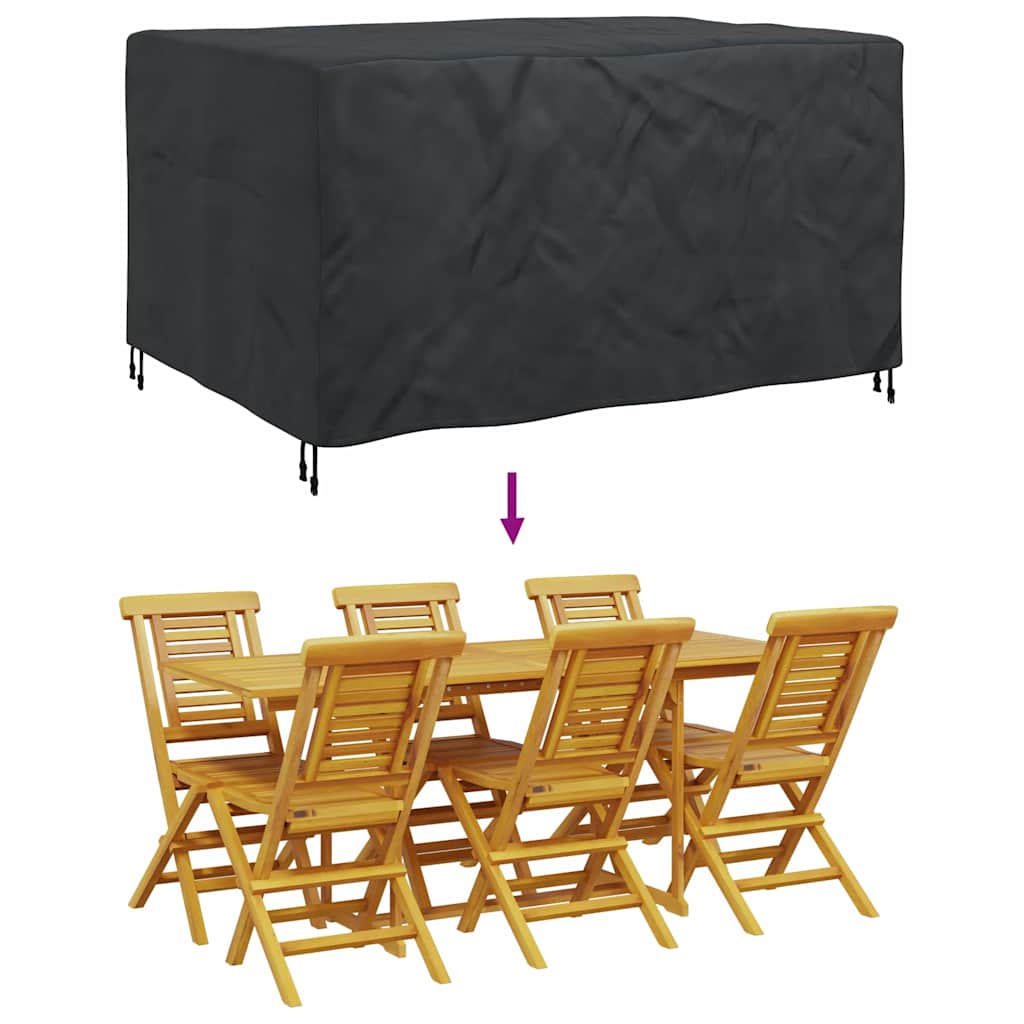 Gartenmöbelabdeckung Schwarz 180 x 120 x 74 cm 210D