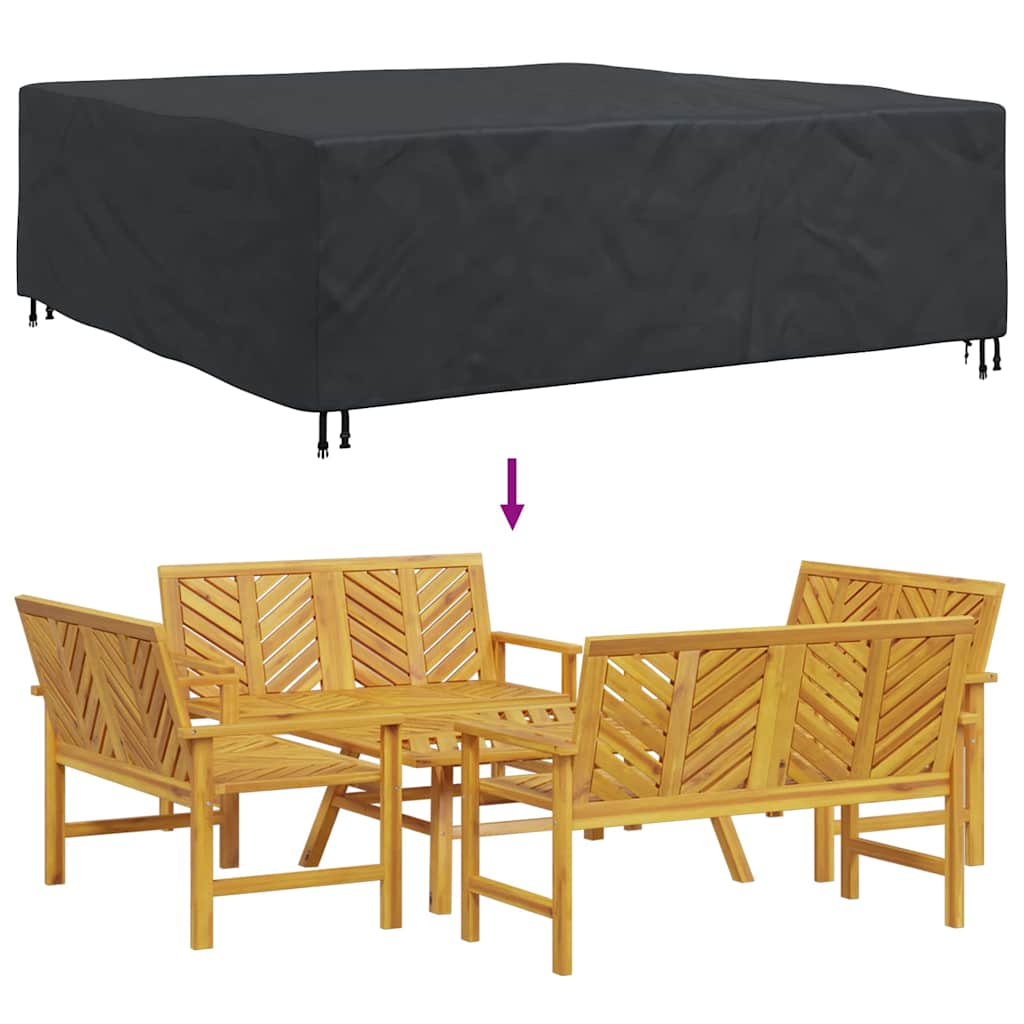 Gartenmöbelabdeckung Schwarz 220 x 220 x 70 cm 420D