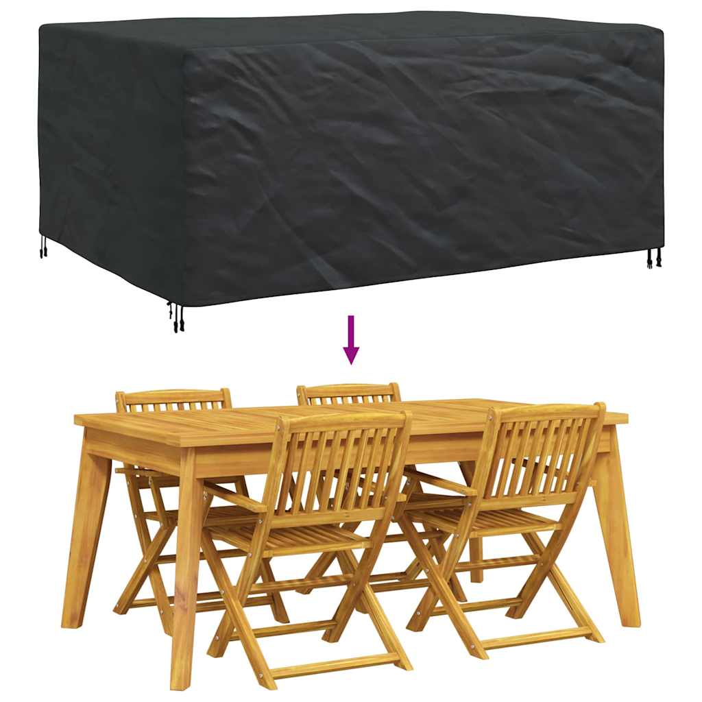 Gartenmöbelabdeckung Schwarz 240 x 160 x 100 cm 210D