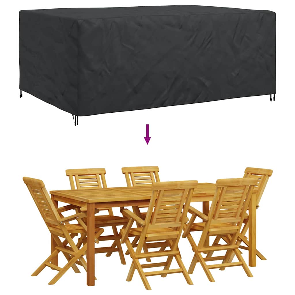 Gartenmöbelabdeckung Schwarz 270 x 180 x 90 cm 600D