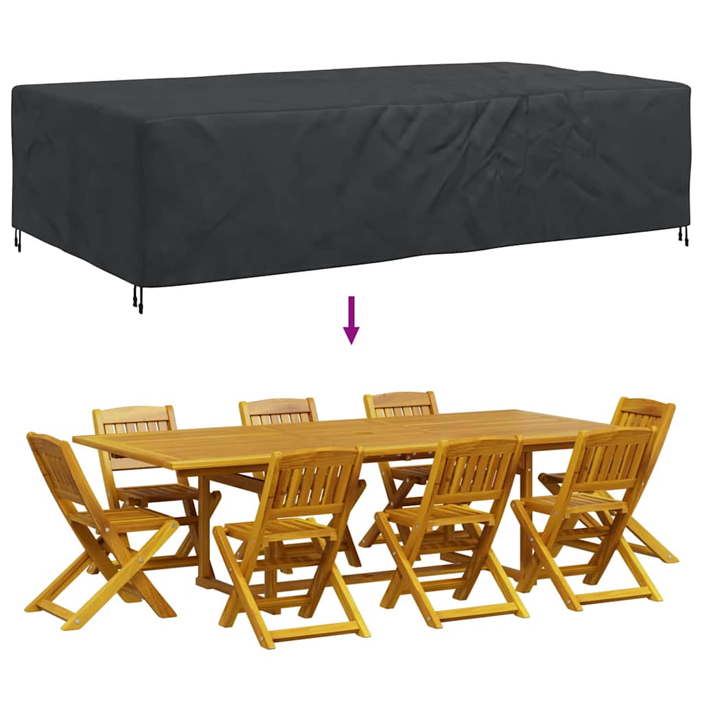 Gartenmöbelabdeckung Schwarz 305 x 190 x 85 cm 600D