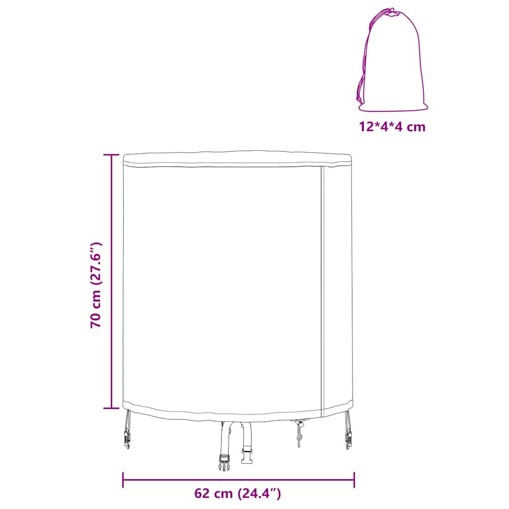 Gartenmöbelabdeckung 62 x 62 x 70 cm 210D Oxford Stoff
