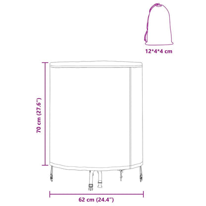Gartenmöbelabdeckung 62 x 62 x 70 cm 210D Oxford Stoff