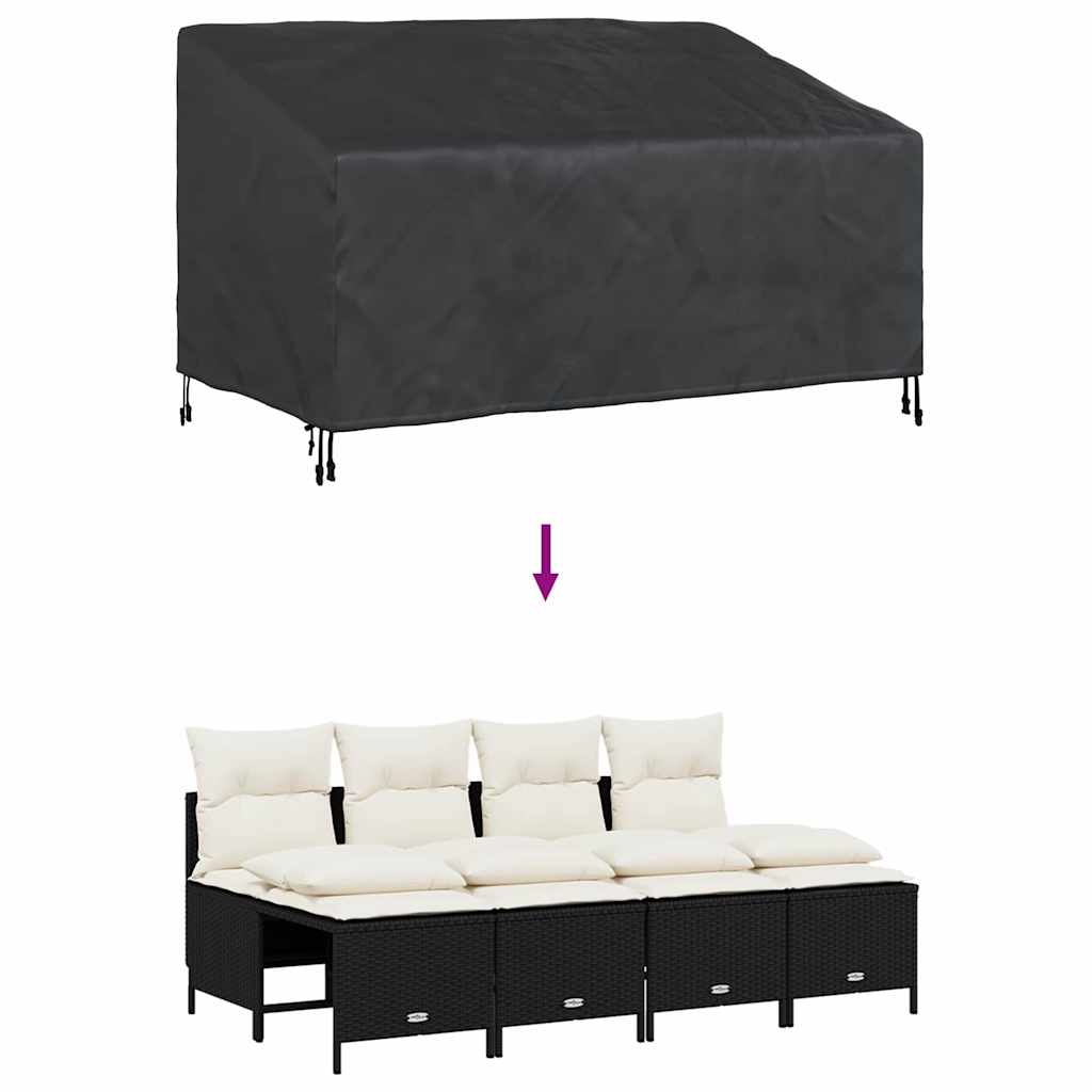 Abdeckung für Gartenbank 160 x 100 x 61 / 89 cm 600D-Gewebe