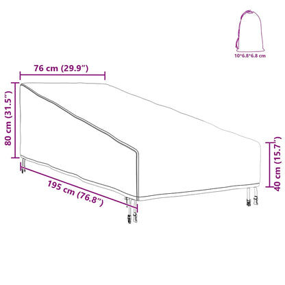 Schutzhülle für Gartenmöbel 195 x 76 x 82 cm 210D Oxford Stoff