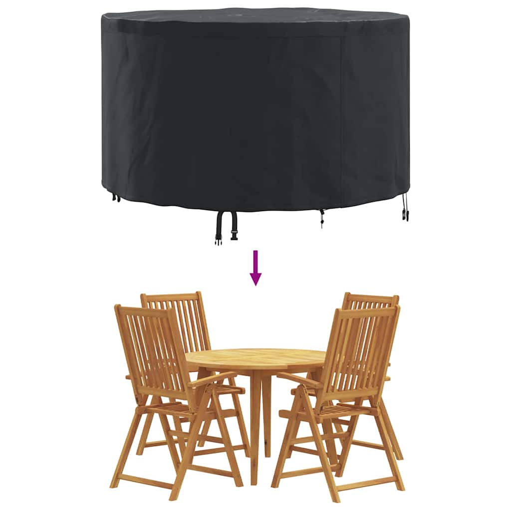 Gartenmöbelabdeckung Schwarz 128 x 128 x 71 cm 210D-Gewebe