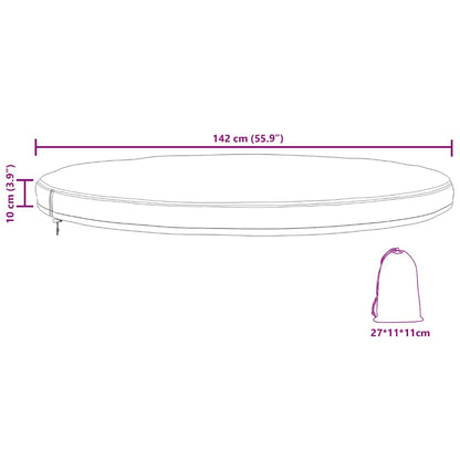 Schutzhülle für Gartenmöbel 142 x 142 x 10 cm 420D Oxford Stoff