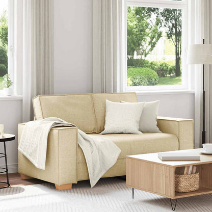 2-Sitzer Sofa Creme 120 cm Stoff