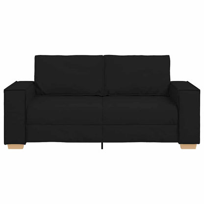 2-Sitzer Sofa Schwarz 140 cm Stoff