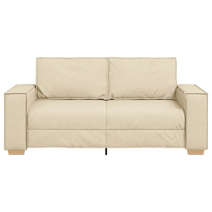 2-Sitzer Sofa Creme 140 cm Stoff