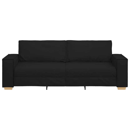 3-Sitzer-Sofa Schwarz 180 cm Stoff