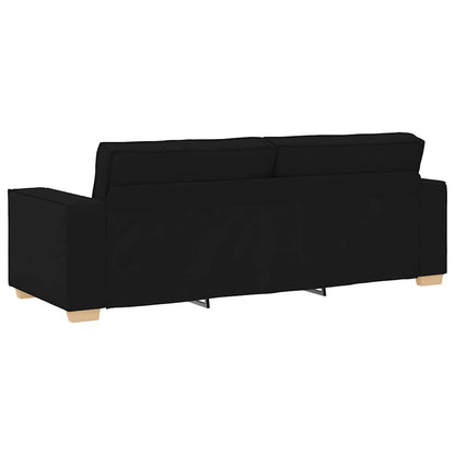 3-Sitzer-Sofa Schwarz 180 cm Stoff