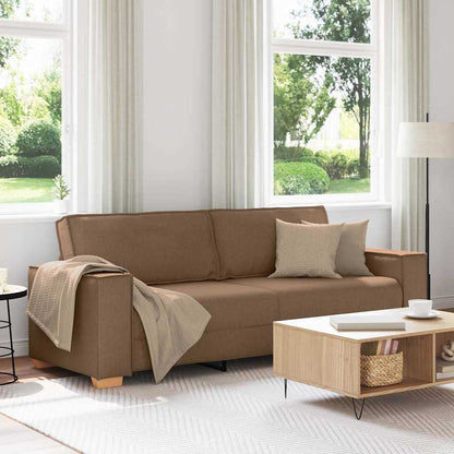 3-Sitzer-Sofa Braun 180 cm Stoff