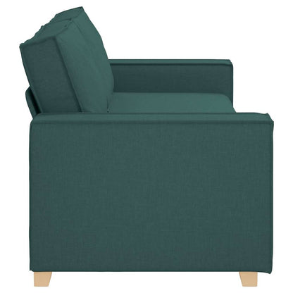 3-Sitzer Sofa mit Kissen Dunkelgrün 220 x 78 x 84 cm Stoff