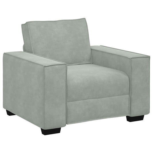 Sessel Hellgrau 60 cm Samt