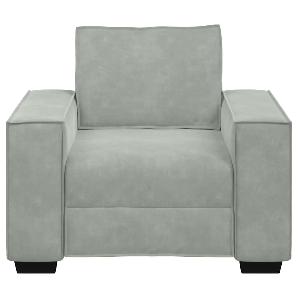 Sessel Hellgrau 60 cm Samt