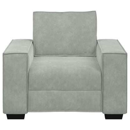 Sessel Hellgrau 60 cm Samt