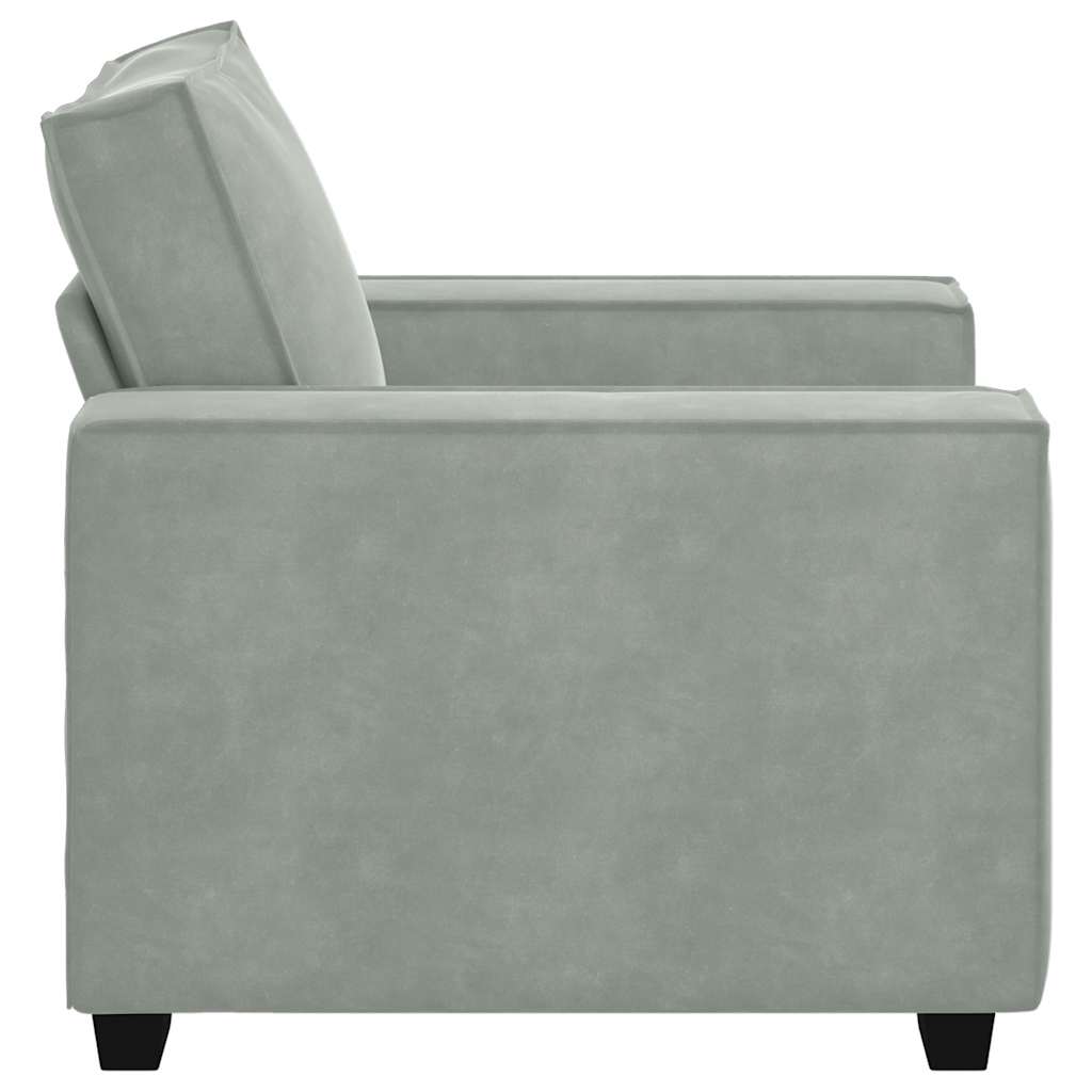 Sessel Hellgrau 60 cm Samt