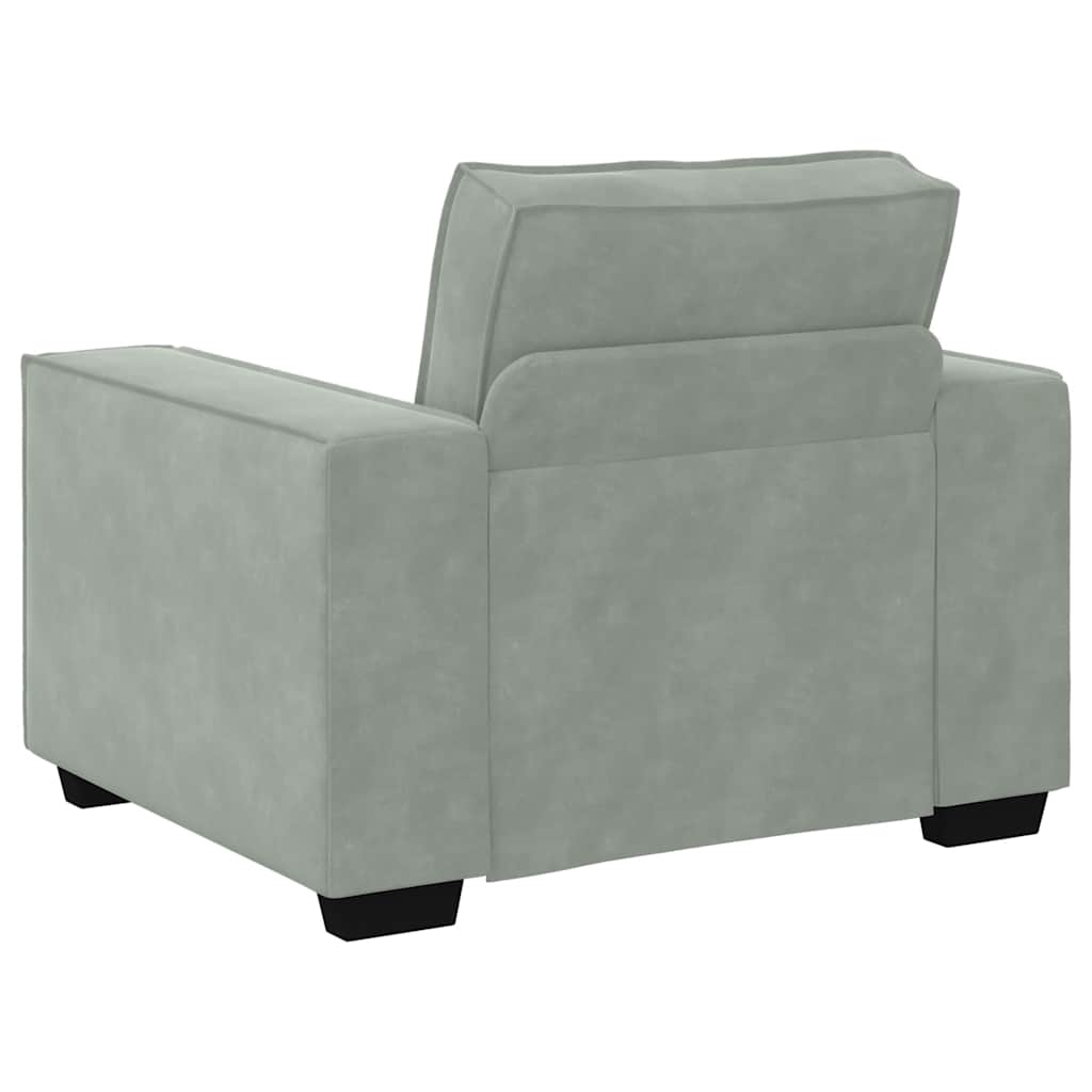 Sessel Hellgrau 60 cm Samt