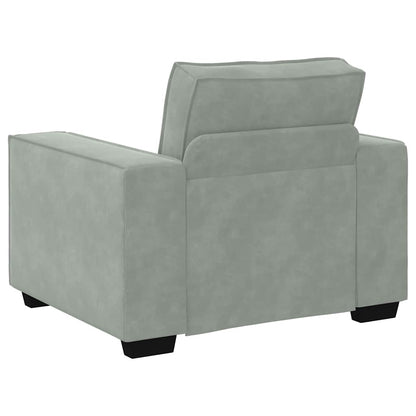 Sessel Hellgrau 60 cm Samt
