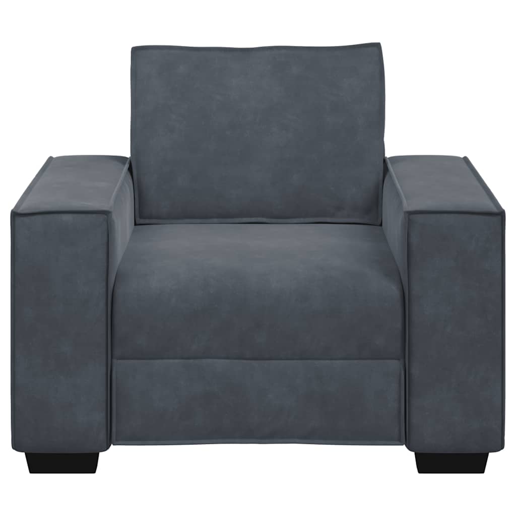Sessel Dunkelgrau 60 cm Samt