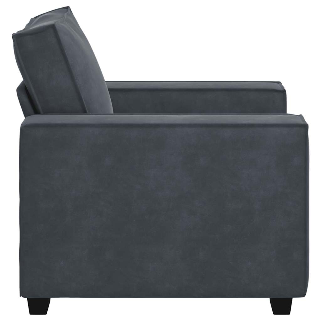 Sessel Dunkelgrau 60 cm Samt