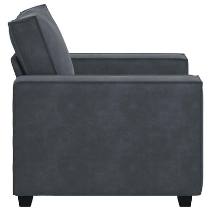 Sessel Dunkelgrau 60 cm Samt