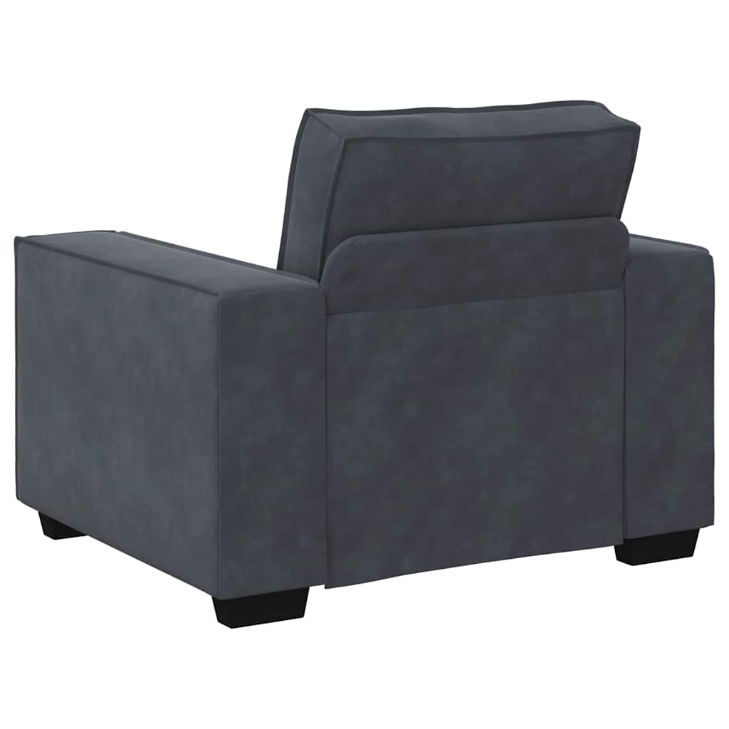 Sessel Dunkelgrau 60 cm Samt