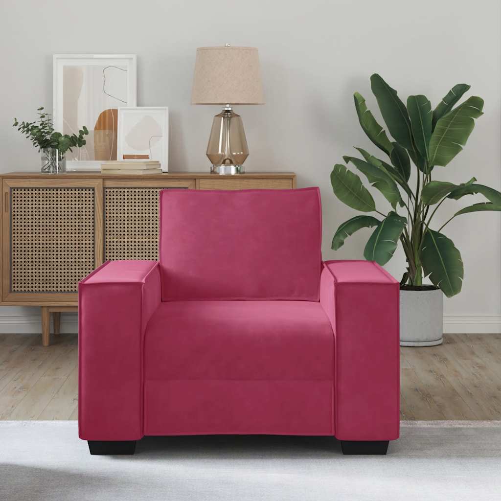 Sessel Weinrot 60 cm Samt
