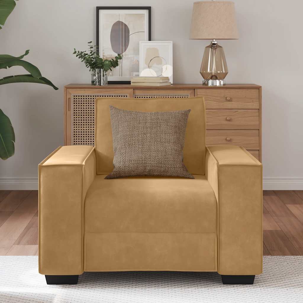 Sessel Braun 60 cm Samt