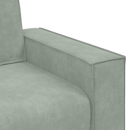 2-Sitzer-Sofa Hellgrau 120 cm Samt