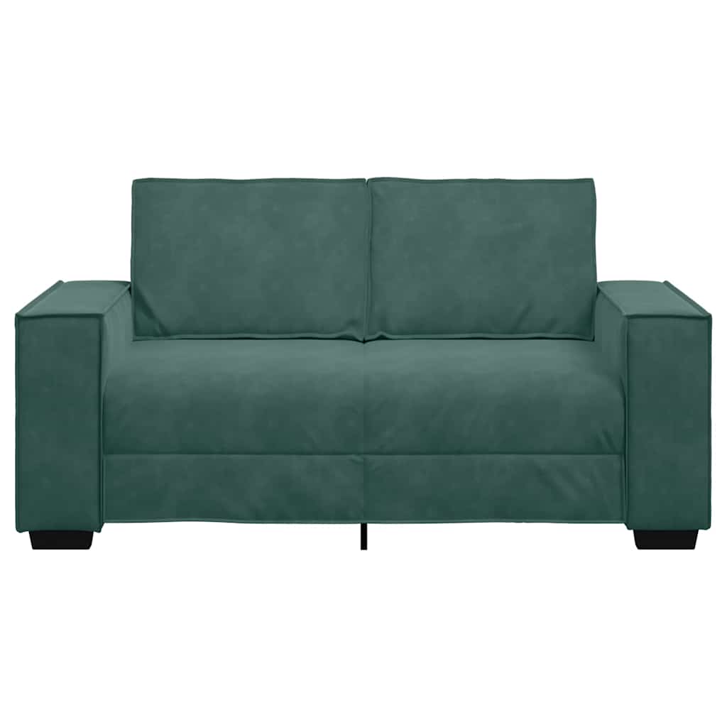 2-Sitzer-Sofa Dunkelgrün 120 cm Samt