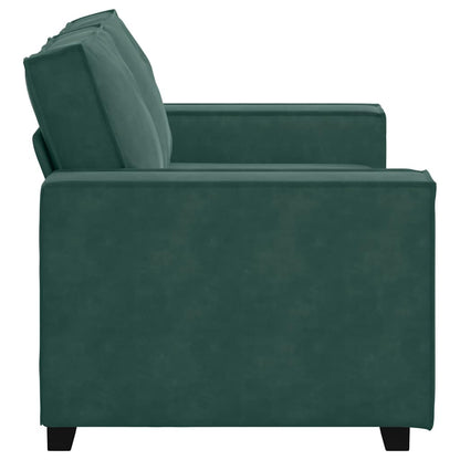 2-Sitzer-Sofa Dunkelgrün 120 cm Samt