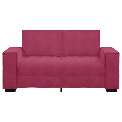 2-Sitzer-Sofa Weinrot 120 cm Samt