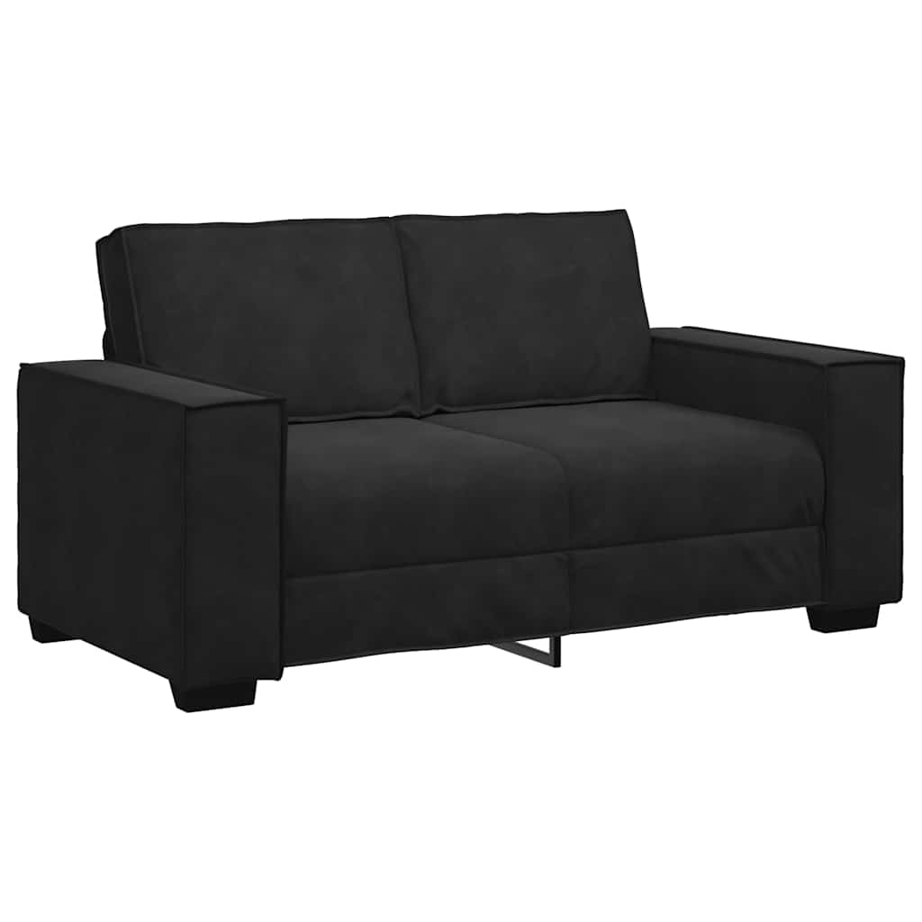 2-Sitzer-Sofa Schwarz 120 cm Samt