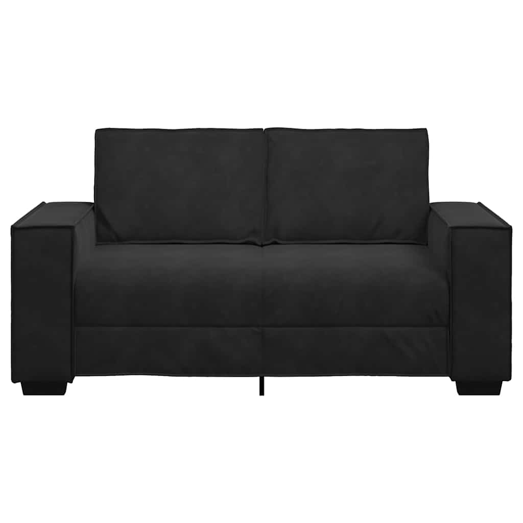 2-Sitzer-Sofa Schwarz 120 cm Samt