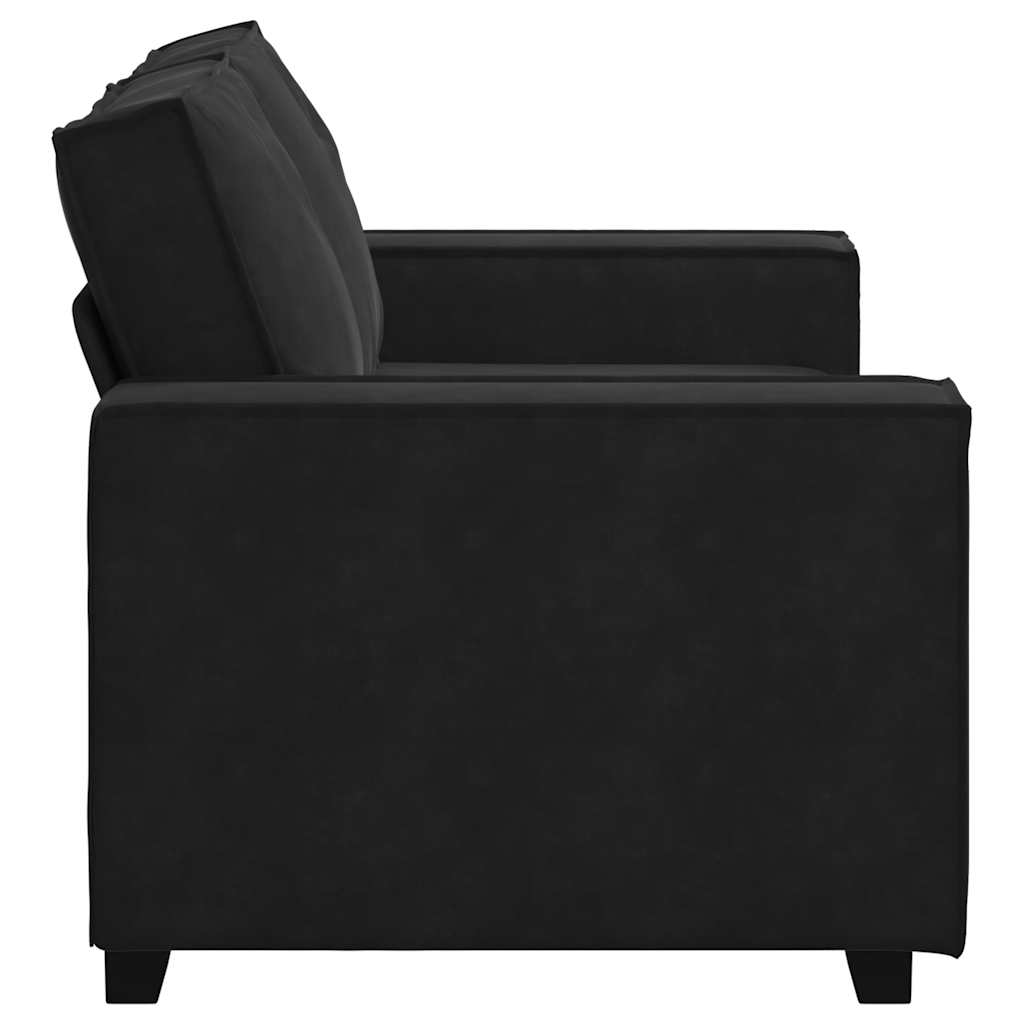 2-Sitzer-Sofa Schwarz 120 cm Samt