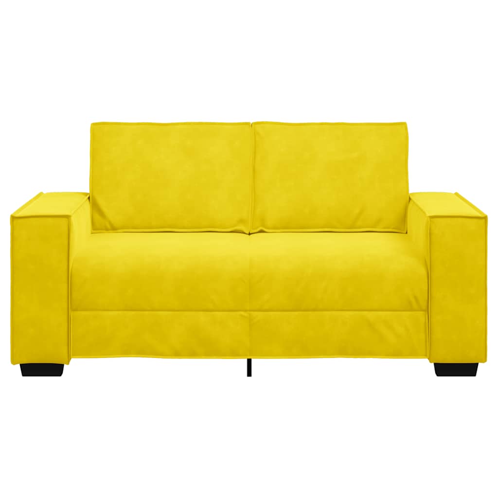 2-Sitzer-Sofa Gelb 120 cm Samt