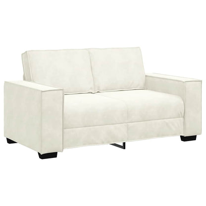 2-Sitzer-Sofa Creme 120 cm Samt