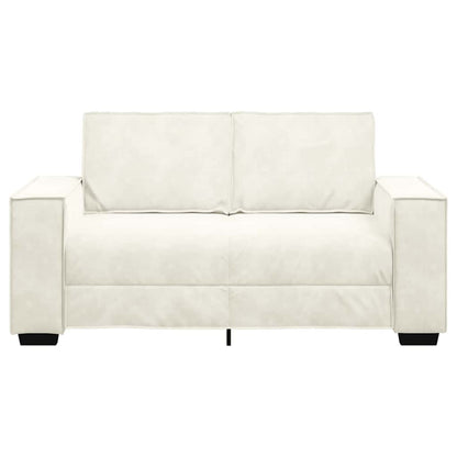2-Sitzer-Sofa Creme 120 cm Samt