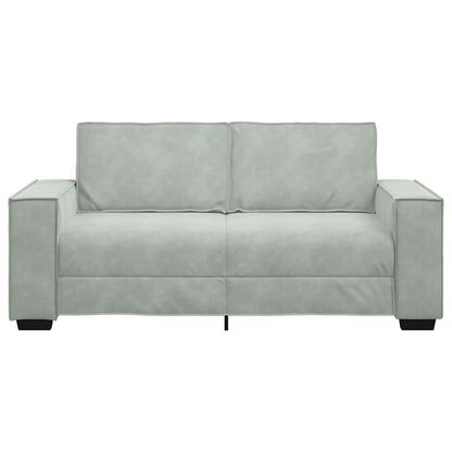 2-Sitzer-Sofa Hellgrau 140 cm Samt