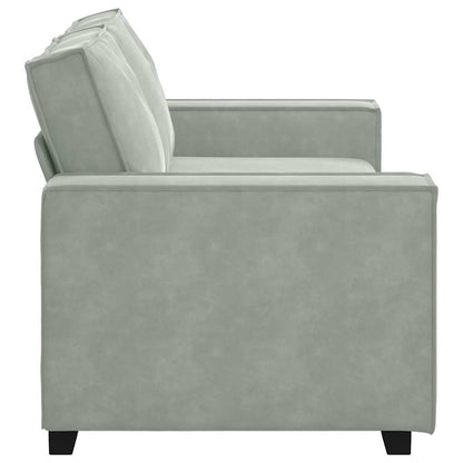 2-Sitzer-Sofa Hellgrau 140 cm Samt