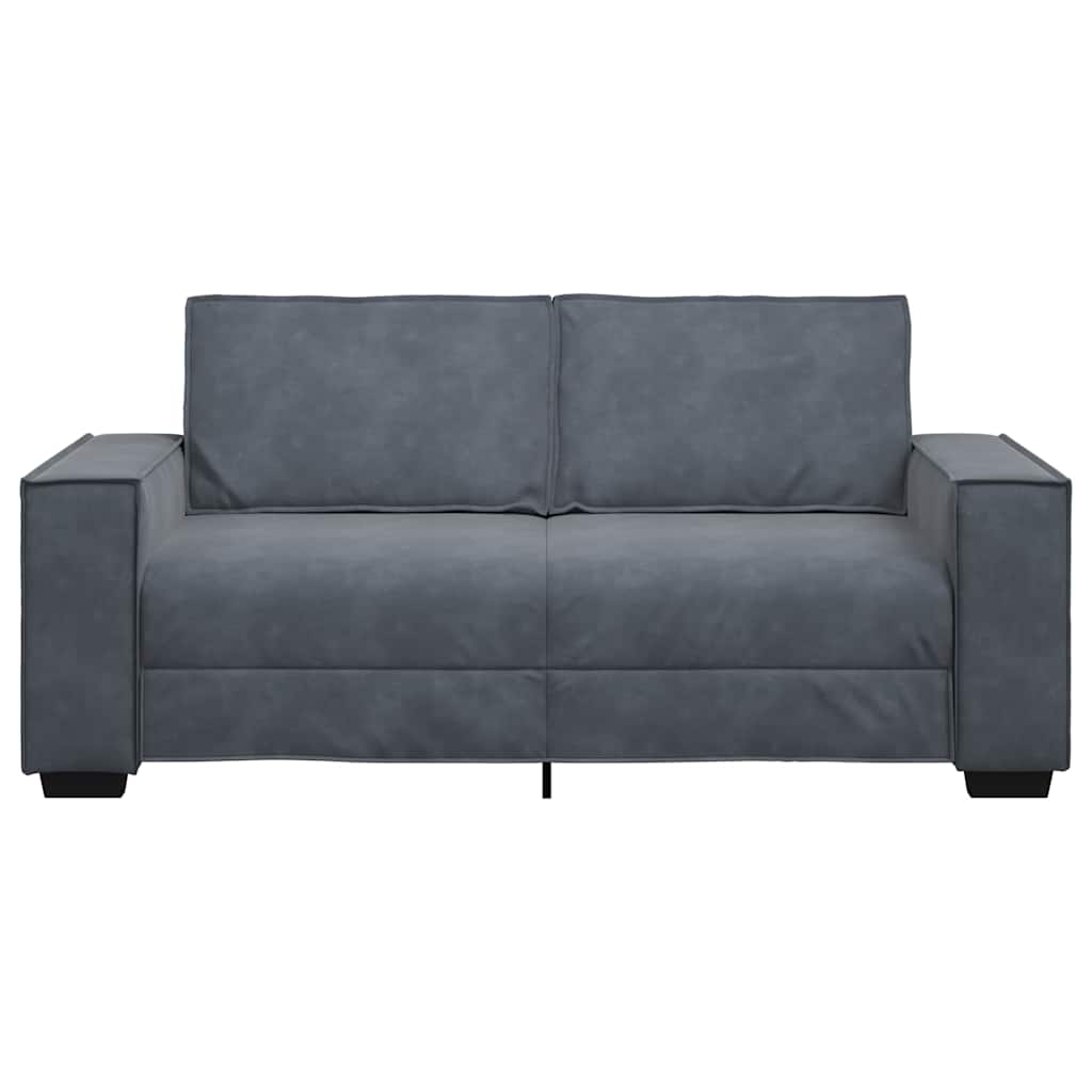 2-Sitzer-Sofa Dunkelgrau 140 cm Samt
