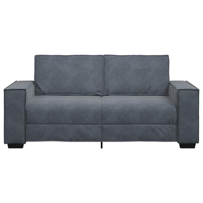 2-Sitzer-Sofa Dunkelgrau 140 cm Samt