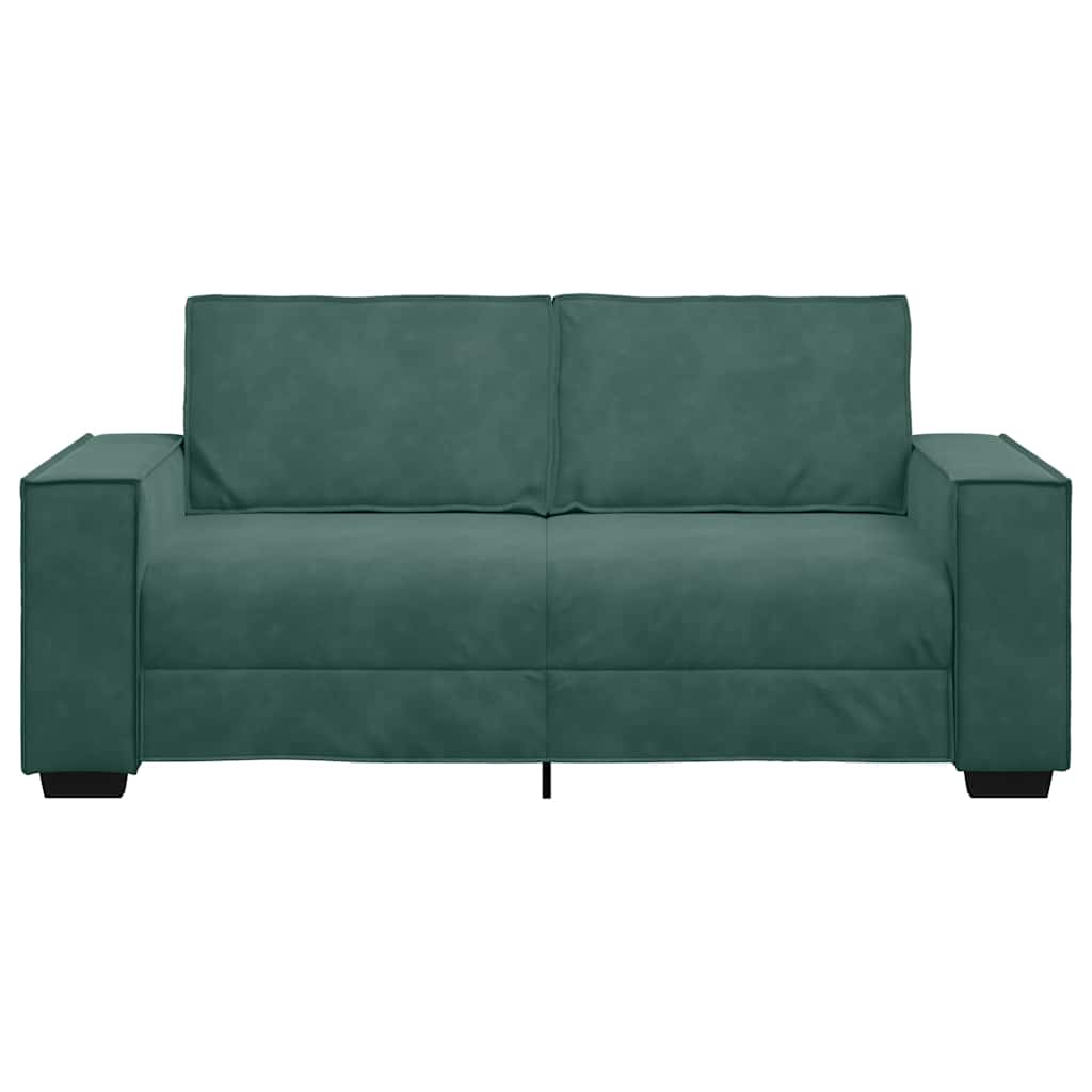 2-Sitzer-Sofa Dunkelgrün 140 cm Samt
