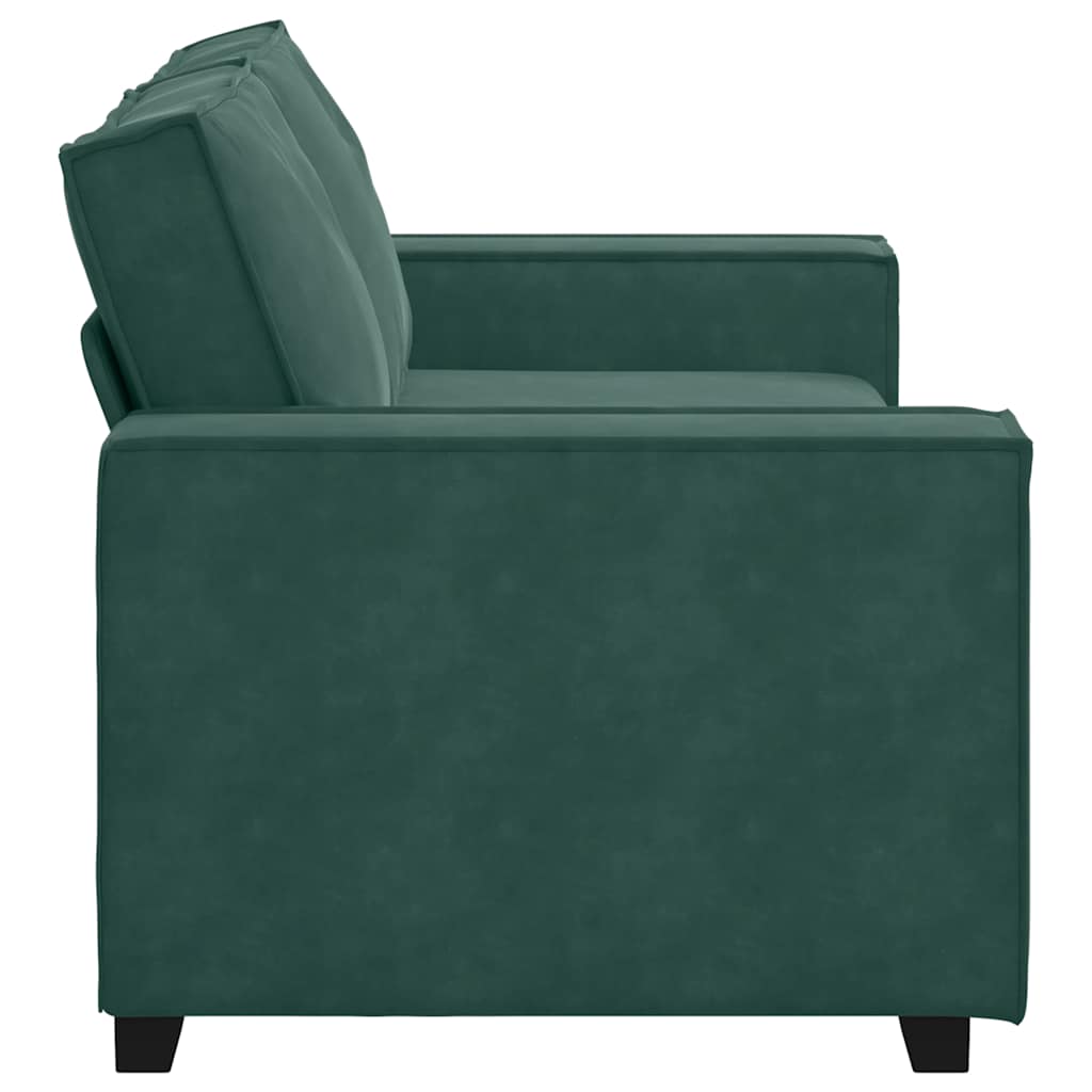 2-Sitzer-Sofa Dunkelgrün 140 cm Samt