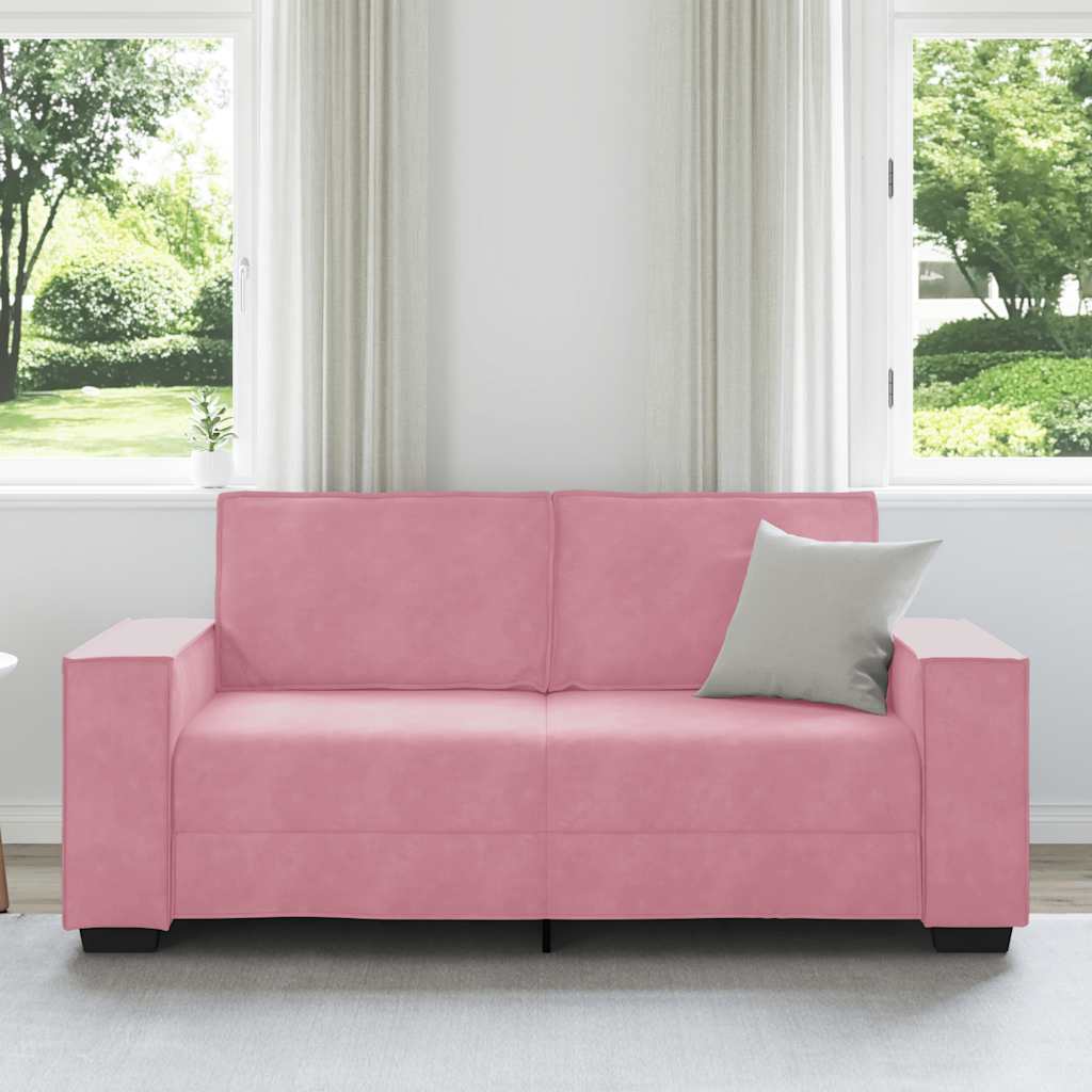 2-Sitzer-Sofa Rosa 140 cm Samt