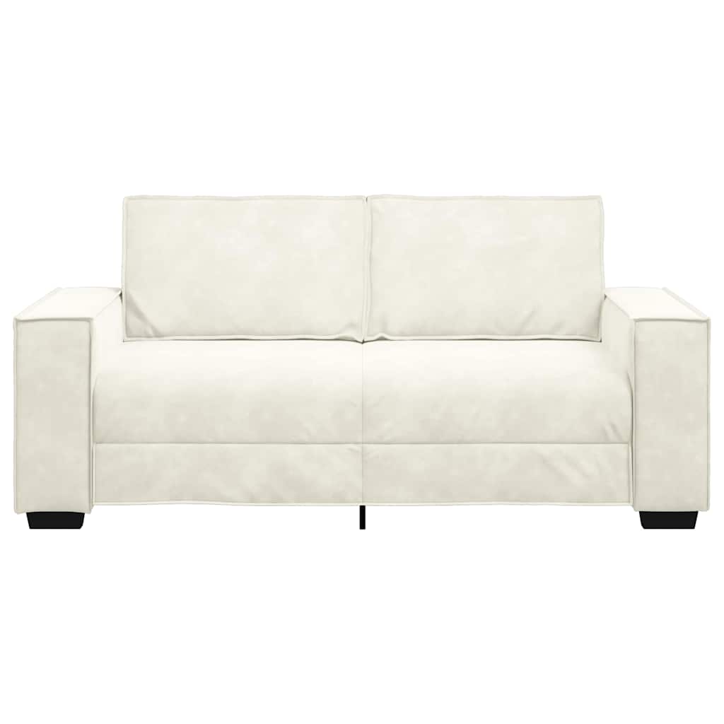 2-Sitzer-Sofa Creme 140 cm Samt